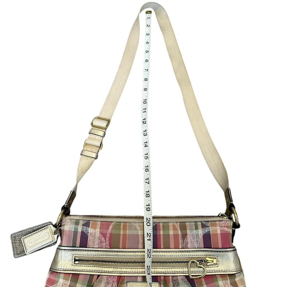 Coach Poppy Daisy Madras Signature Plaid Crossbody - Picture 12 of 17
